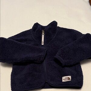 North Face navy blue fleece jacket size 5 (XXS)